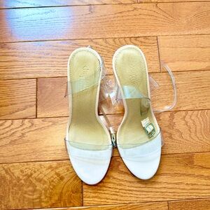 Charlotte Russe Pink/Nude and Clear Heels